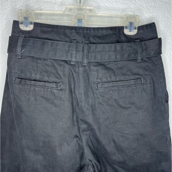 BDG Cara Belted High-Rise Culotte Pleaded Loose Fit Black Denim Jeans Sz 6 - Picture 5 of 11